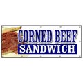 Signmission CORNED BEEF SANDWICH BANNER SIGN beef meat corn deli restaurant B-120 Corned Beef Sandwich